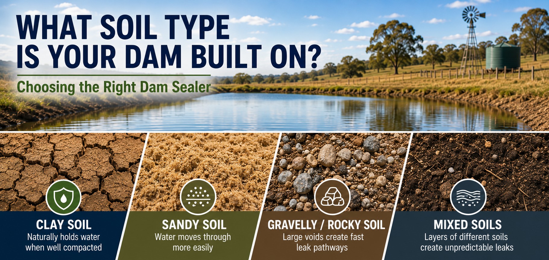 What Soil Type Is Your Dam Built On? Choosing the Right Dam Sealer
