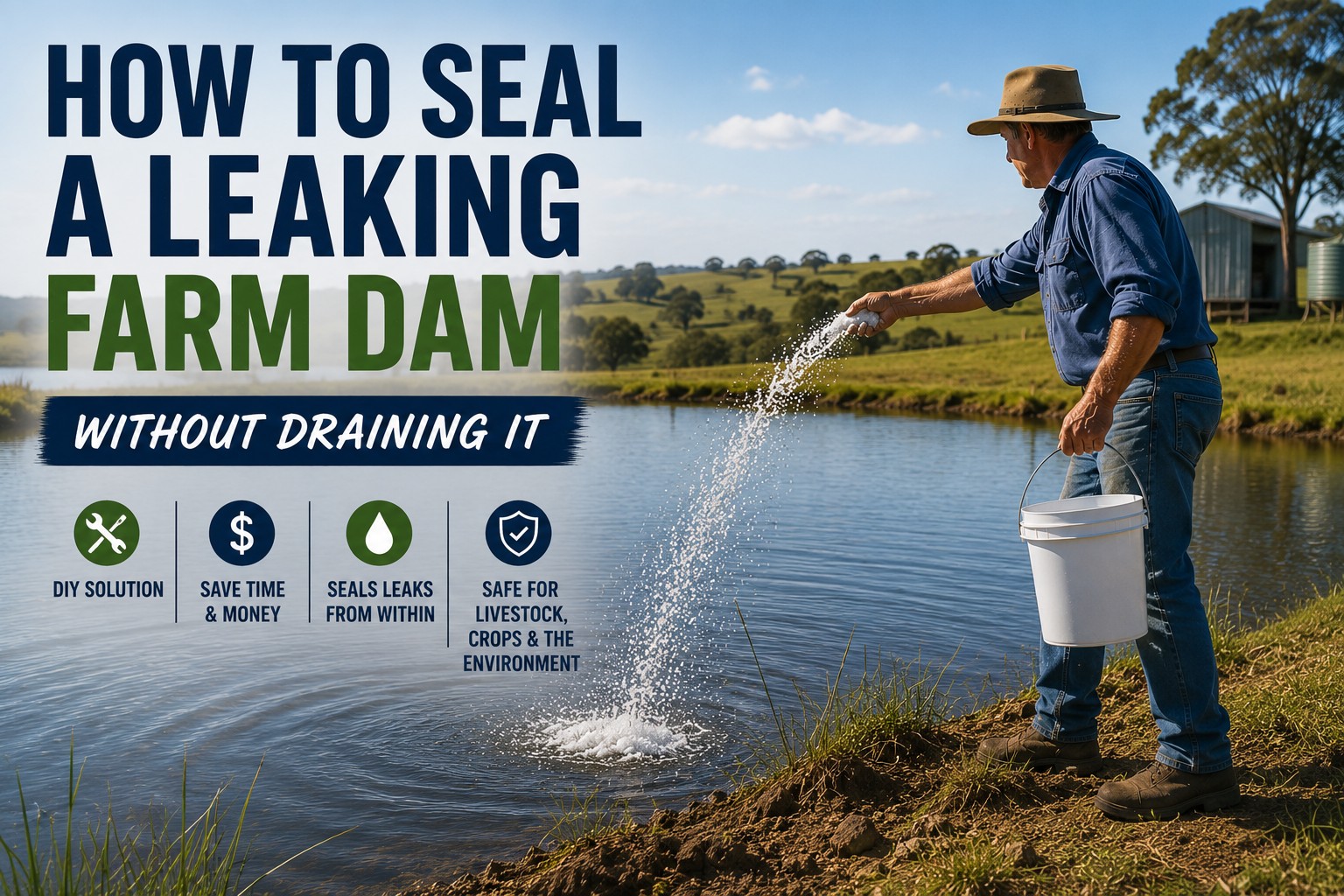 How to Seal a Leaking Farm Dam Without Draining It