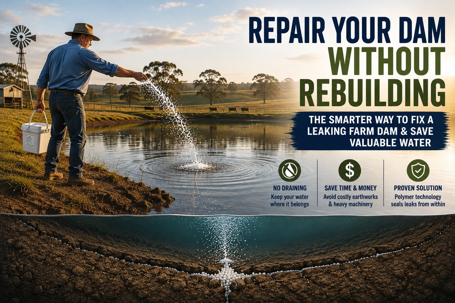 Repair Your Leaking Dam Without Expensive Reconstruction