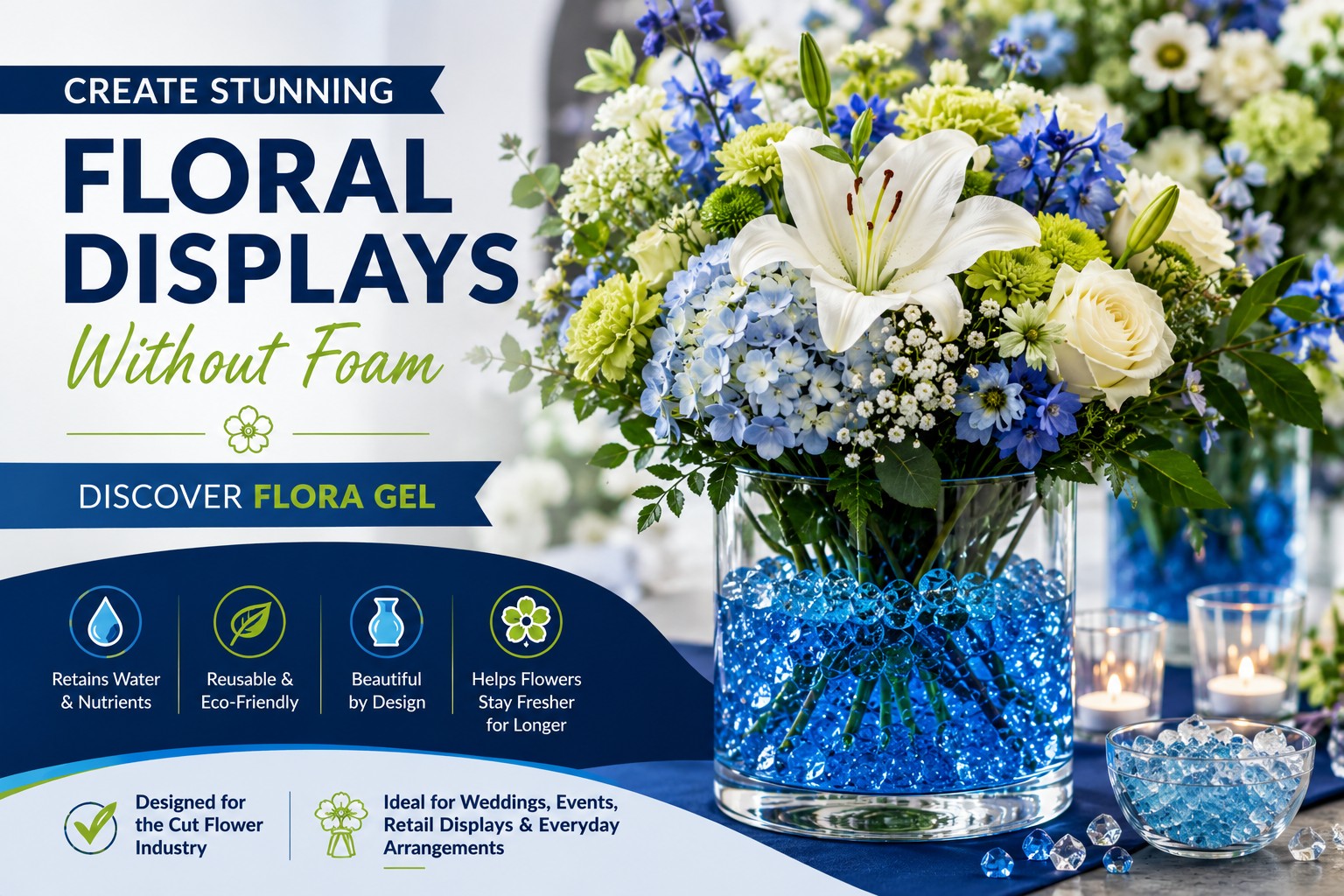 From Flower Shop to Event Venue: How Flora Gel Makes Floral Displays Easier