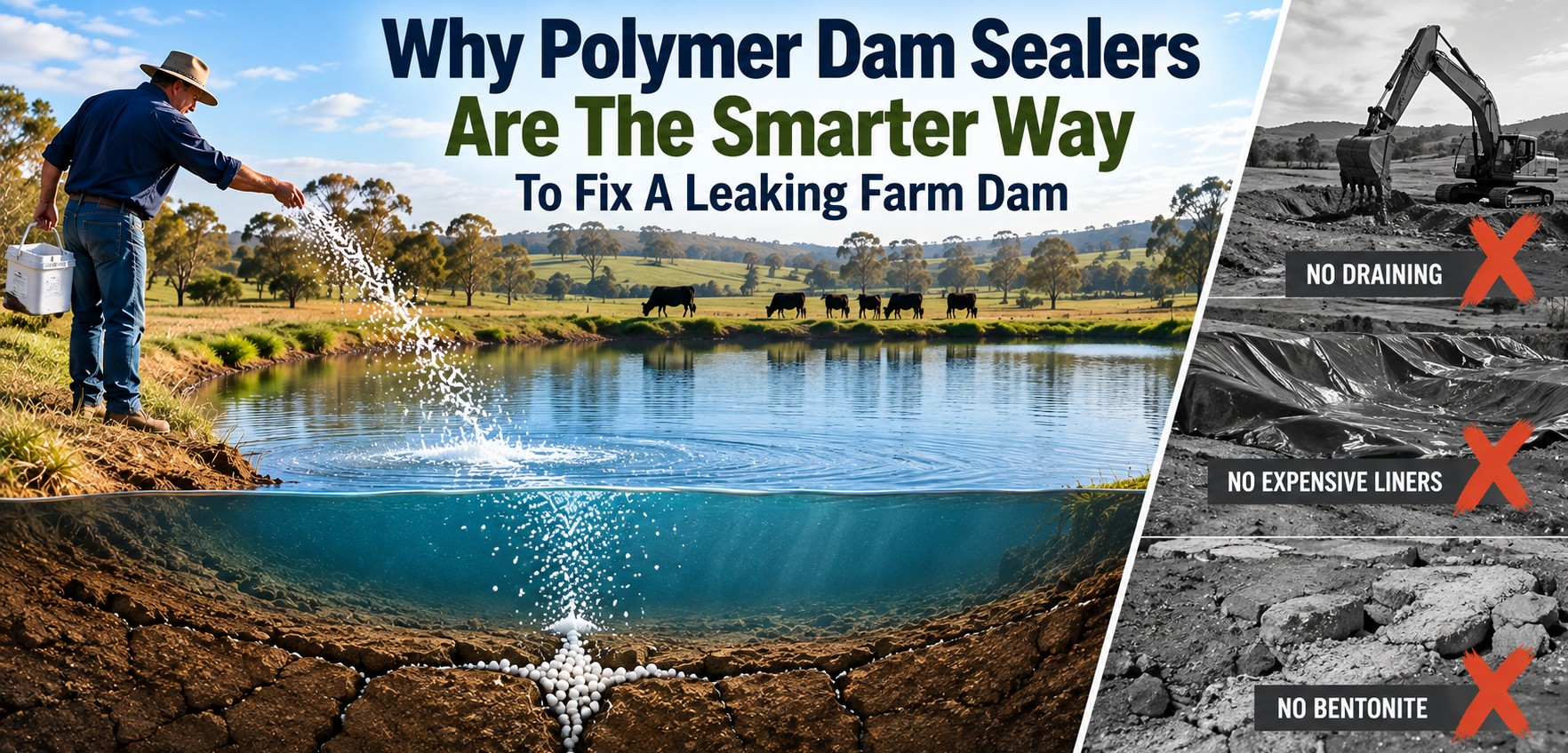 Why Polymer Dam Sealers Are The Smarter Way To Fix A Leaking Farm Dam