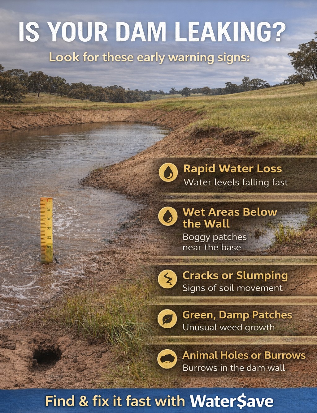 Is Your Dam Leaking? How to Find the Cause & Fix It Fast