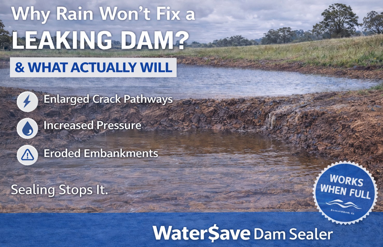 Why Rain Won’t Fix a Leaking Dam & What Actually Will