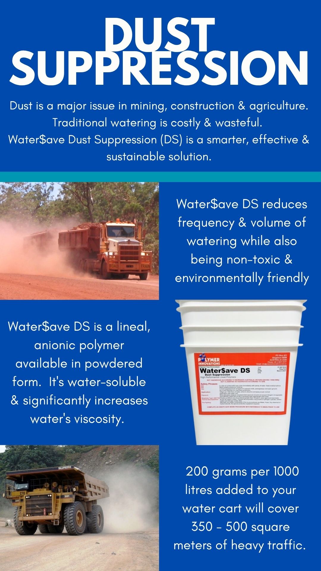 Controlling Dust: A Polymer-Based Solution for Dry, Dusty Environments