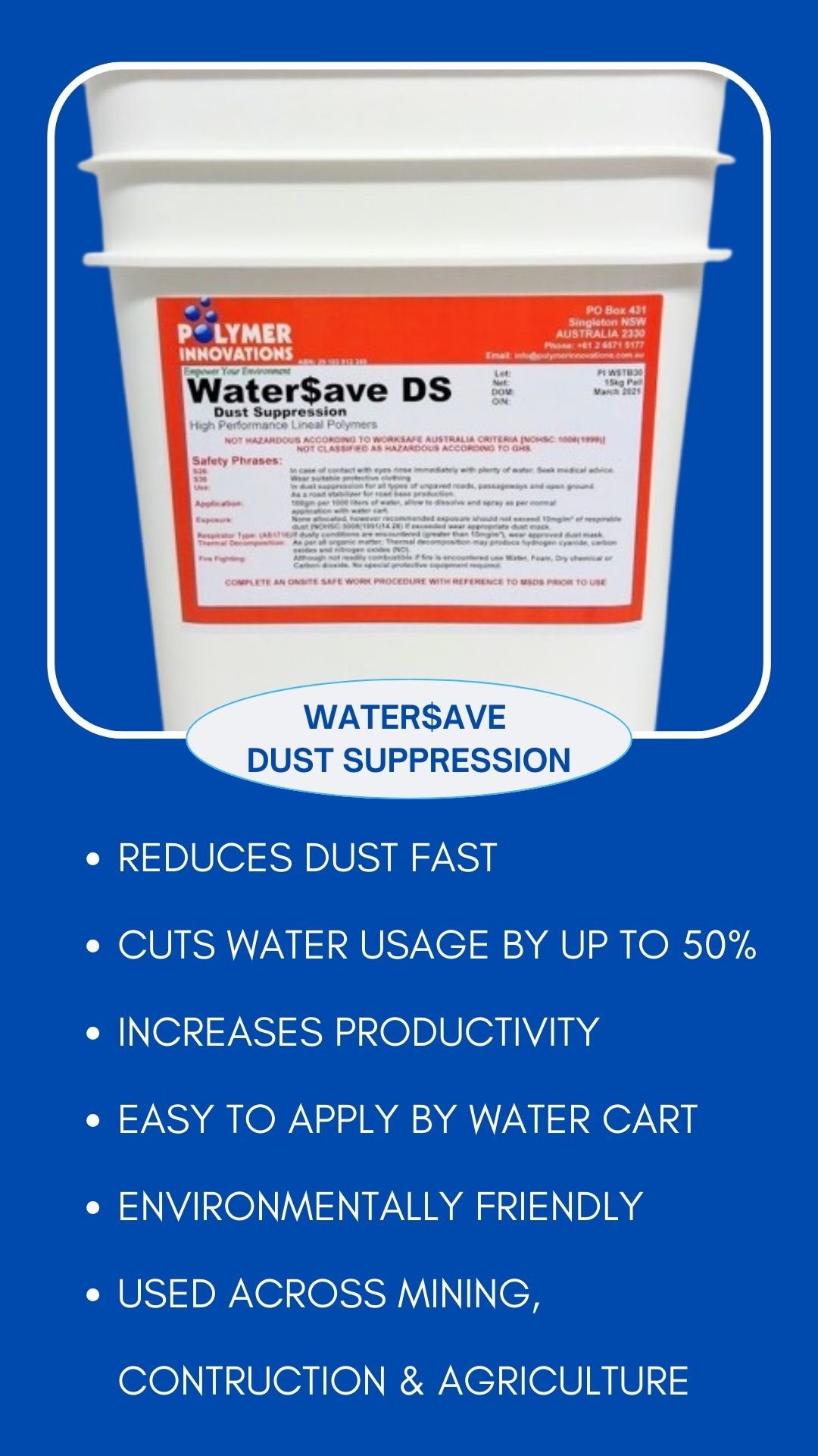 Cutting Dust, Cutting Costs: The Hidden Value of Water$ave Dust Suppression (DS)