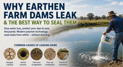 Why Earthen Farm Dams Leak & The Best Way to Seal Them