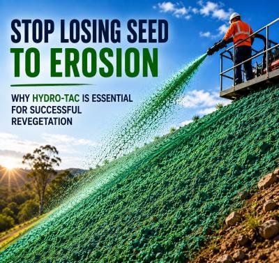 Stop Losing Seed to Erosion: Why Water$ave Hydro-Tac is Essential for Successful Revegetation