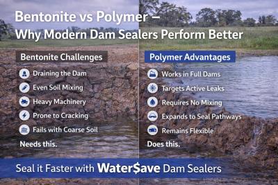 Bentonite vs Polymer: Why Modern Dam Sealers Perform Better