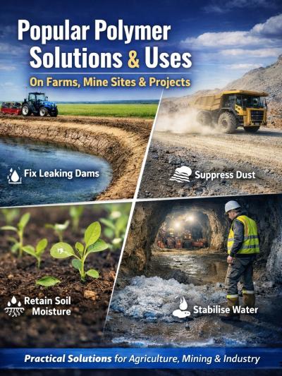 Polymer Solutions & How They’re Used on Farms, Mine Sites & Commercial Projects