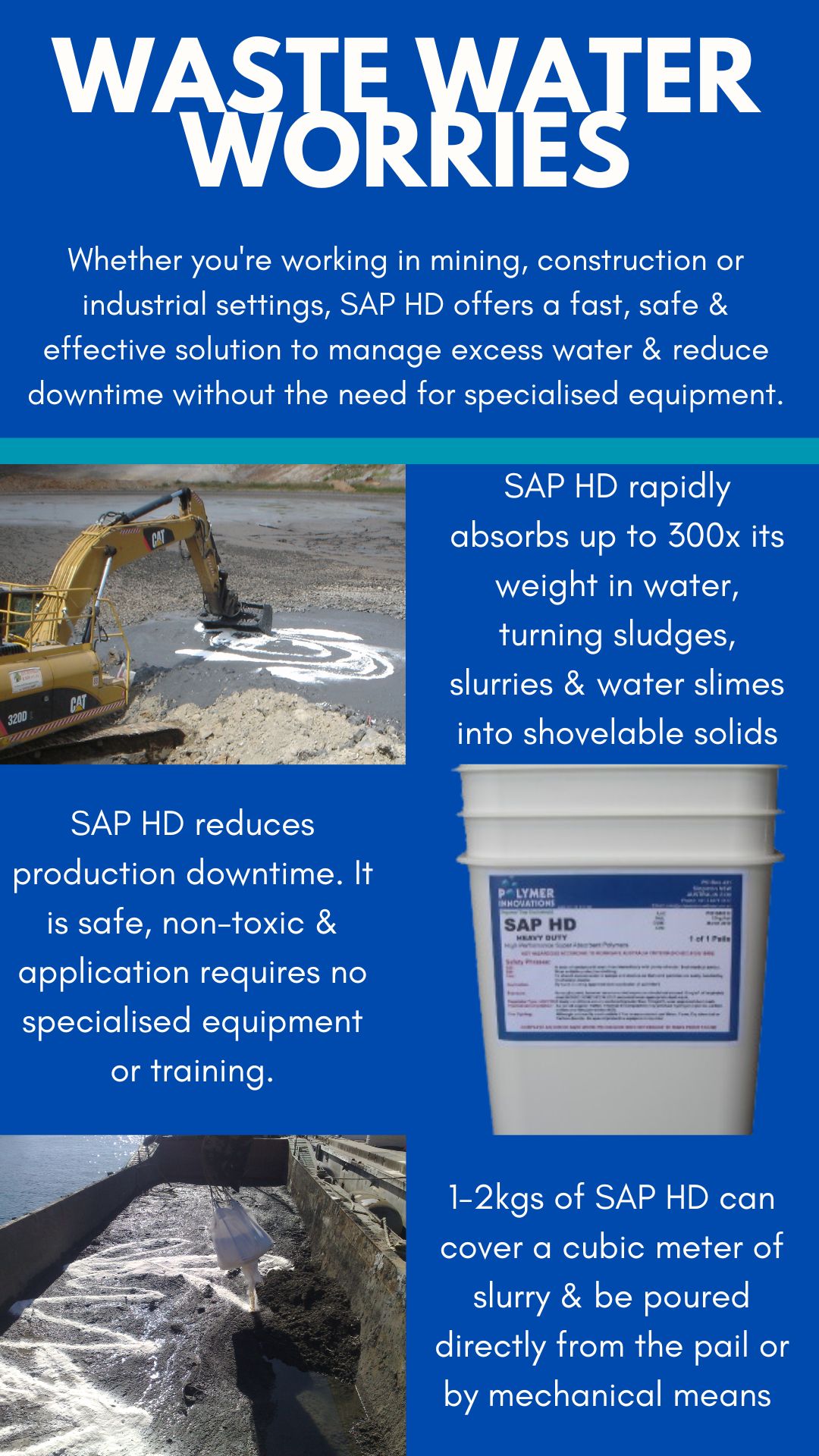SAP HD: Heavy-Duty Water Control for Mining & Civil Works